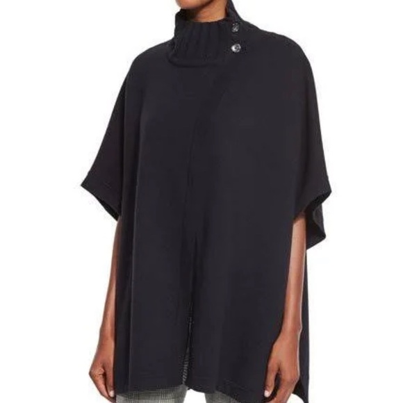 THEORY Palomina Plumose Knit Poncho Sweater - Picture 3 of 9